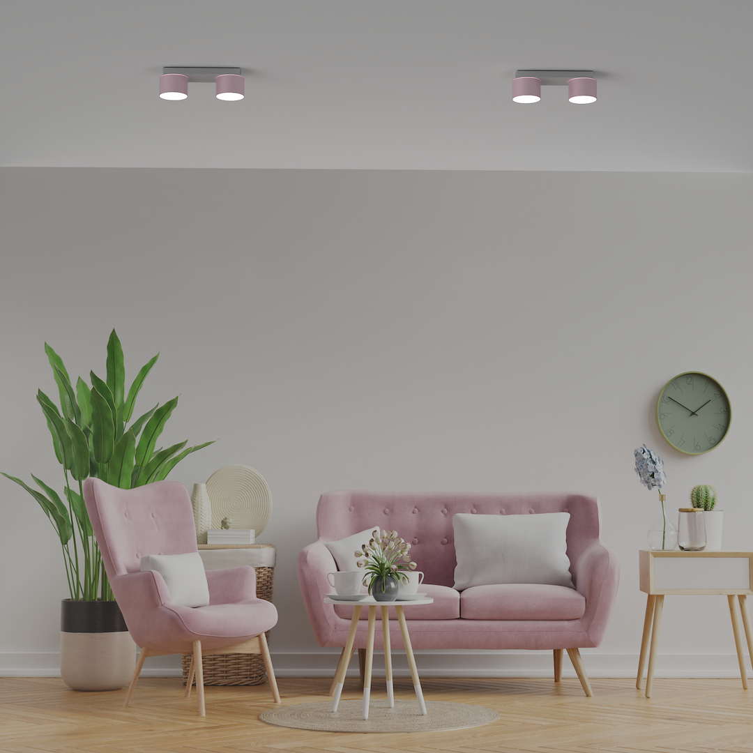 Lampa sufitowa Dixie 2xGX53 Różowy/Biały - obrazek 7