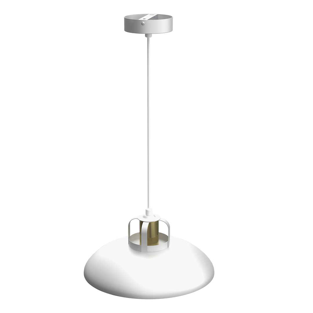 Lampa wisząca Felix 1xE27 Biały/Złoty - obrazek 6