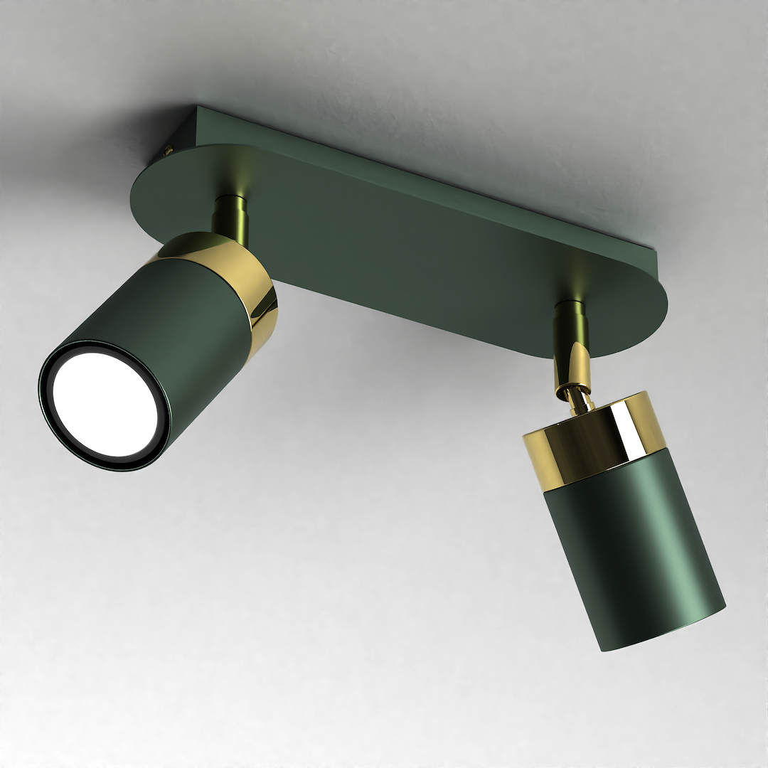 Lampa sufitowa JOKER GREEN/GOLD 2xGU10 - obrazek 2