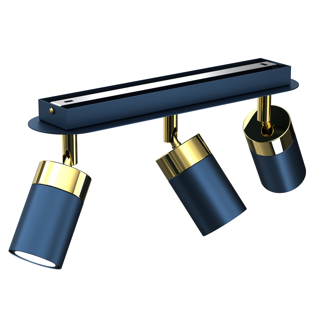 Lampa sufitowa JOKER NAVY BLUE/GOLD 3xGU10 - obrazek 3