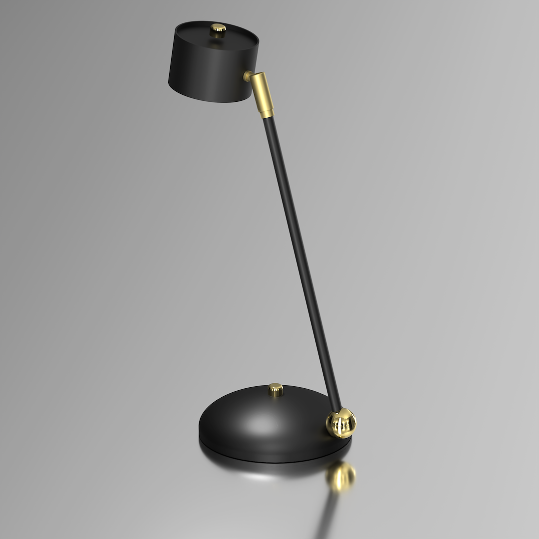 Lampka biurkowa ARENA BLACK/GOLD 1xGX53 - obrazek 2
