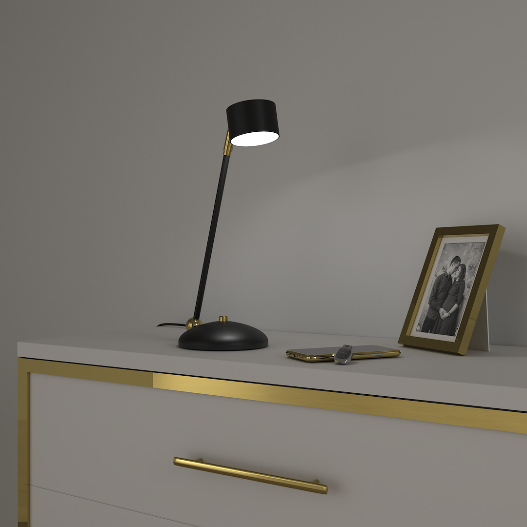 Lampka biurkowa ARENA BLACK/GOLD 1xGX53 - obrazek 4