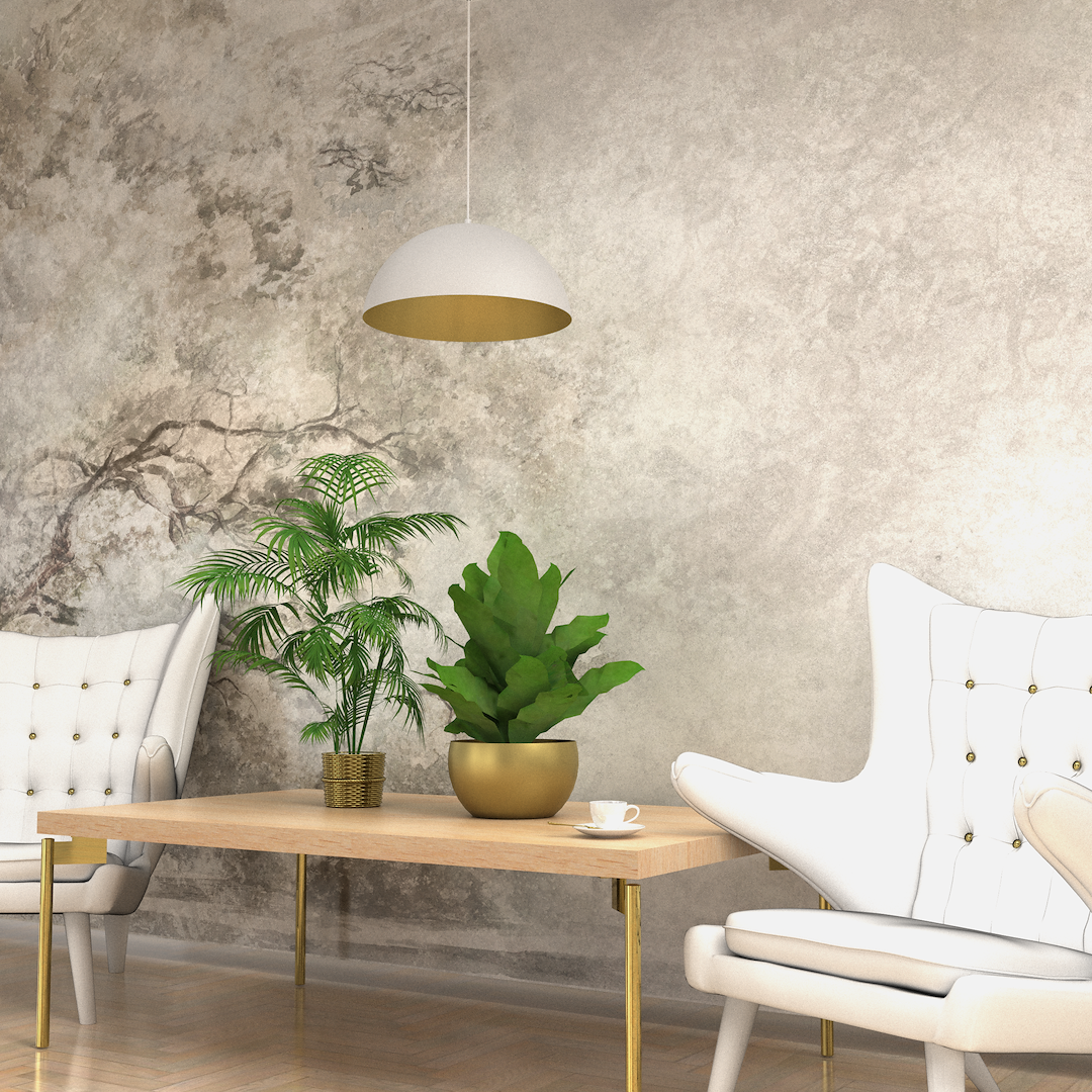 Lampa wisząca Beta 1xE27 35cm Biały/Złoty - obrazek 4