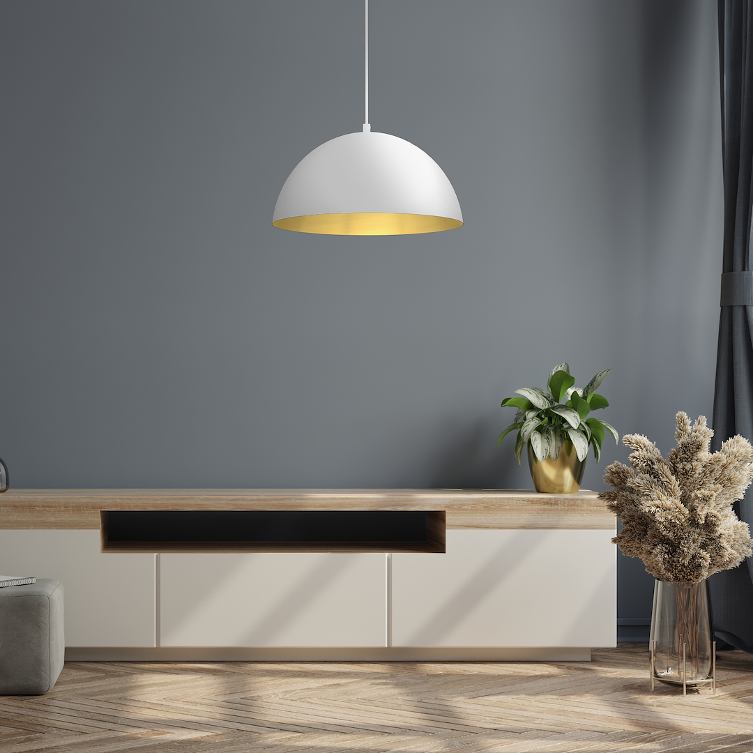 Lampa wisząca Beta 1xE27 35cm Biały/Złoty - obrazek 7