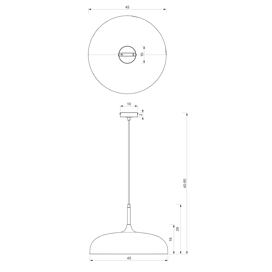 Lampa wisząca Lincoln 1xE27 45cm Biały/Złoty - obrazek 5