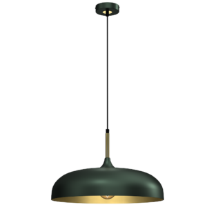 Lampa wisząca LINCOLN GREEN/GOLD 1xE27 45cm