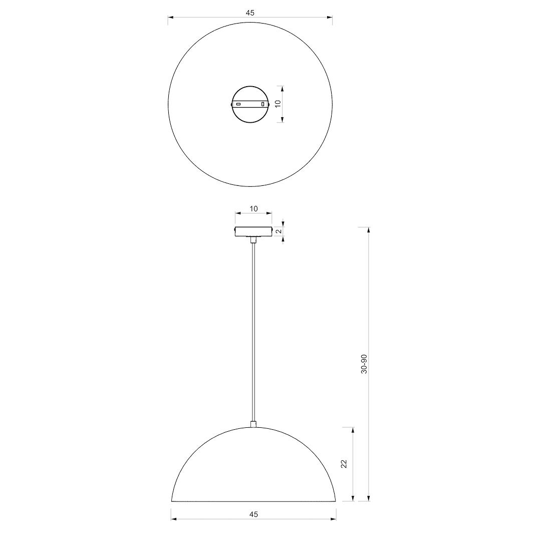 Lampa wisząca BETA BLACK/GOLD 1xE27 45cm - obrazek 6