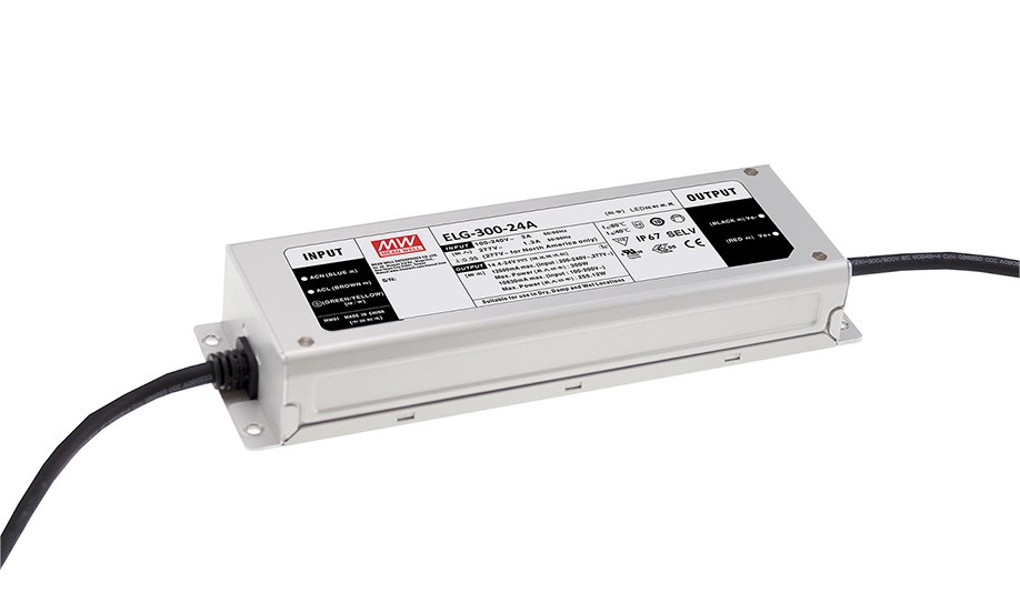 MEAN WELL ELG-300-12-A Zasilacz impulsowy; LED; 264W; 12V; 11-22A; 100-305VAC; 142-431VDC; IP67