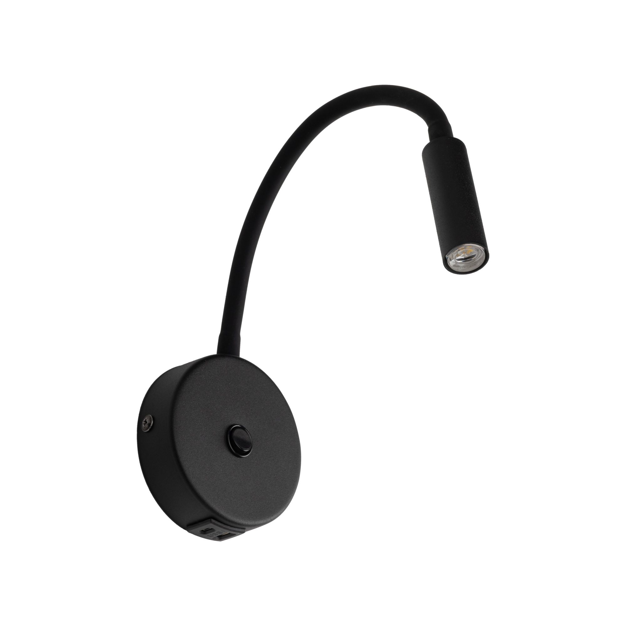 LAGOS BLACK KINKIET 1 USB - obrazek 6