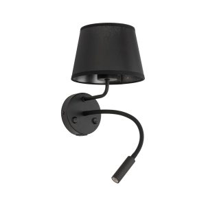 MAJA BLACK KINKIET  2 E27+ G9 + USB