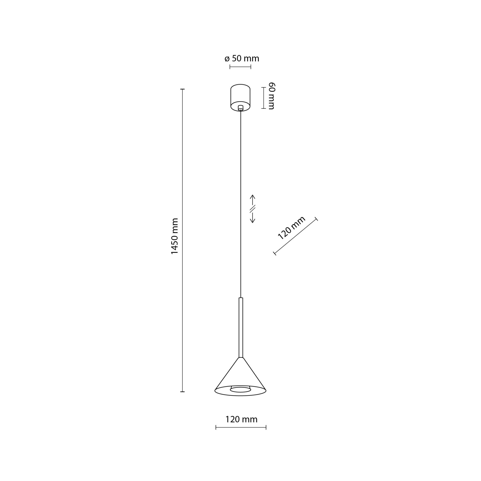 CONO MINI BLACK LAMPA WISZACA 1 - obrazek 6