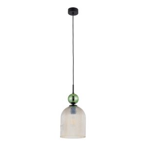 SOPHIA BIG GREEN COGNAC LAMPA WISZĄCA 1XE27
