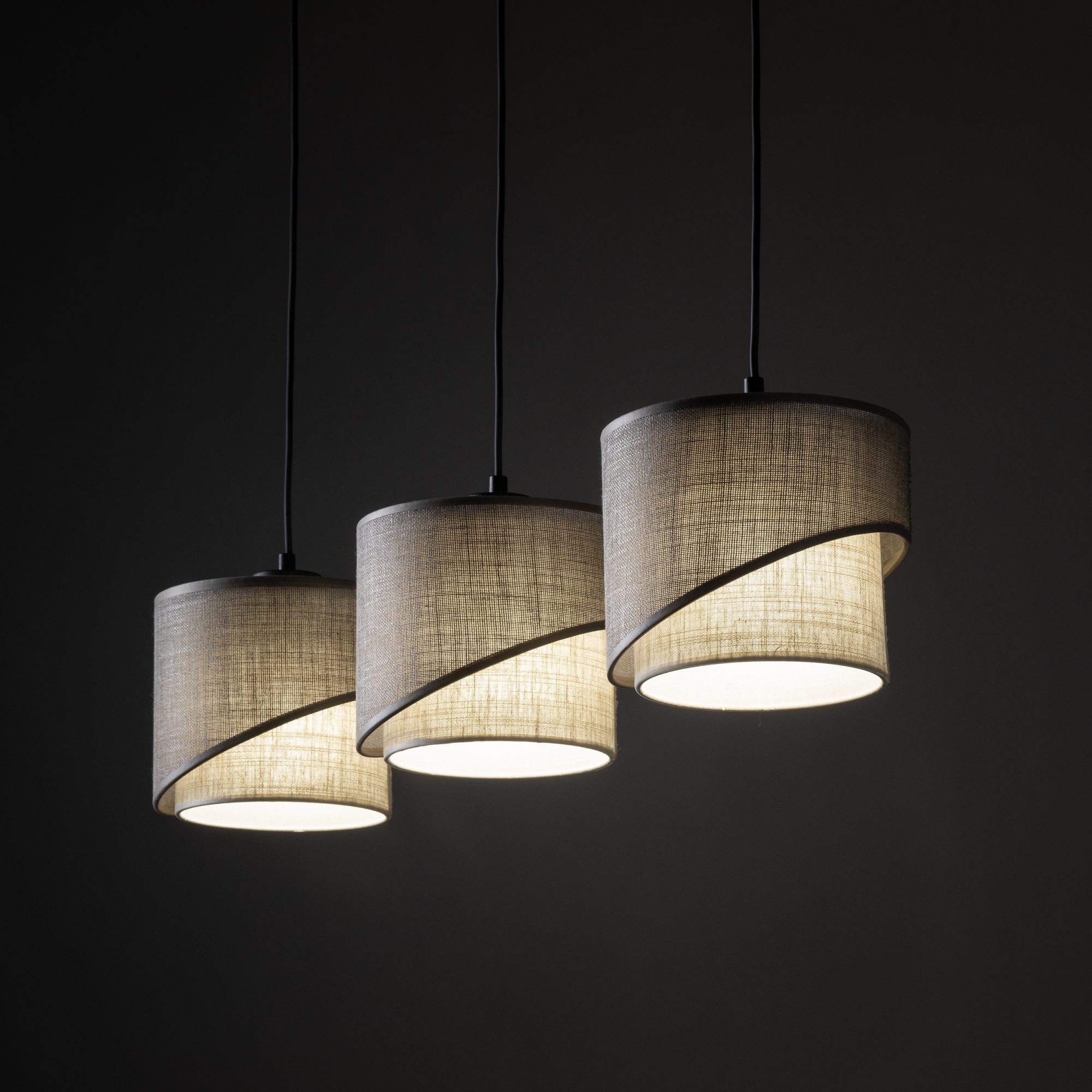 ELBRUS LINEN LAMPA WISZĄCA LISTWA 3XE27 - obrazek 3