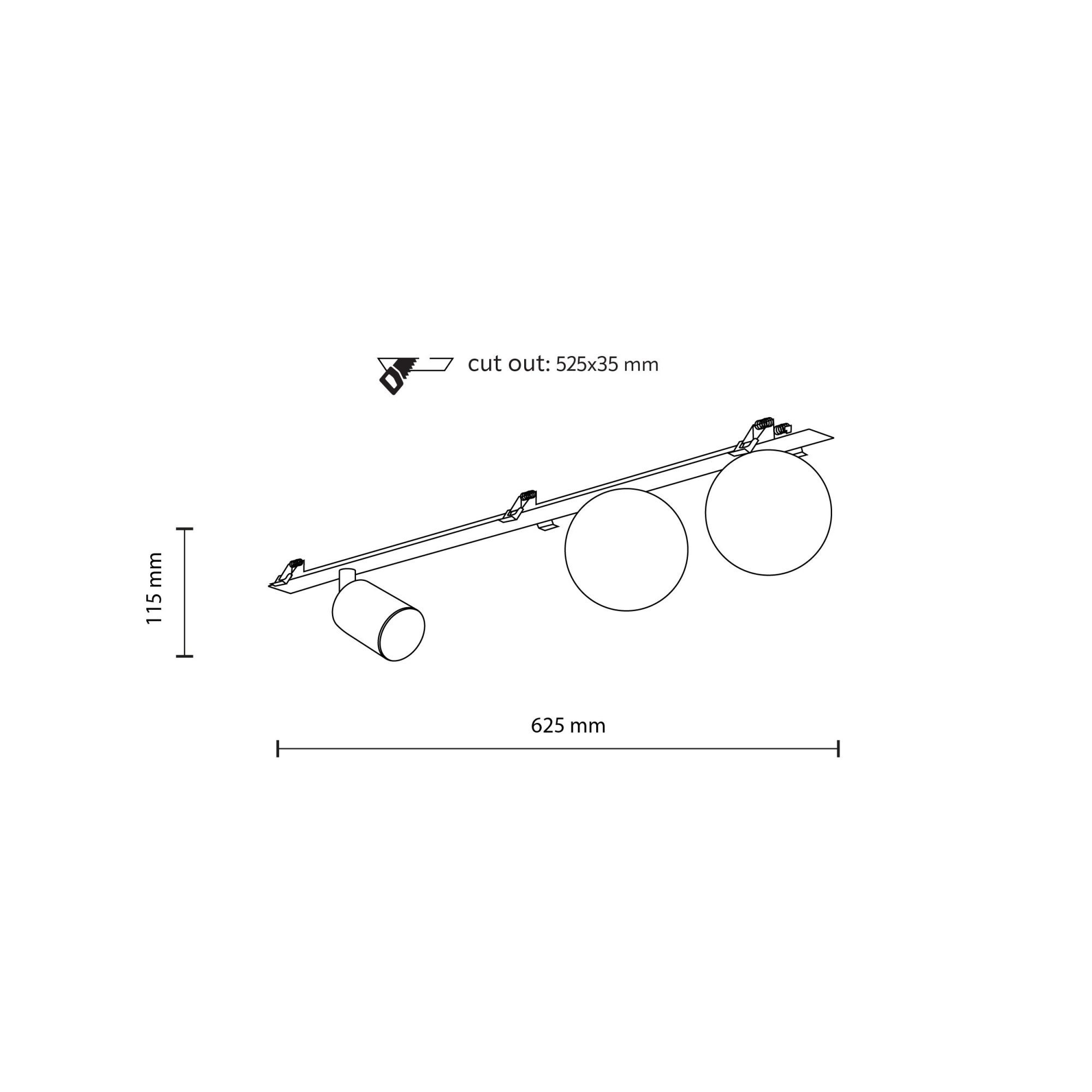 VOX 3 X GU10 / G9 LAMPA SUFITOWA PODTYNKOWA - obrazek 6