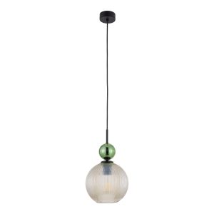 SOPHIA BIG GREEN COGNAC LAMPA WISZĄCA 1XE27