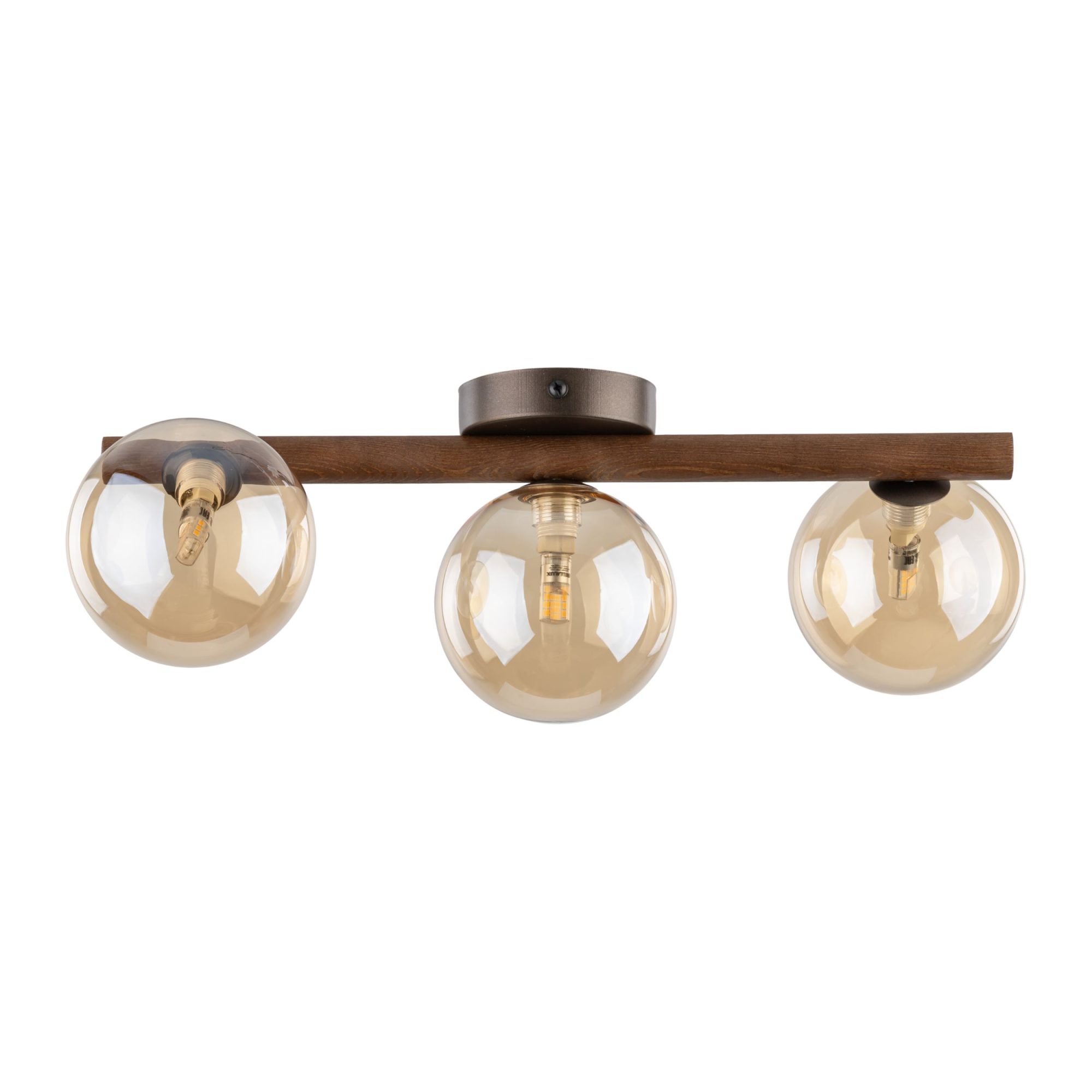 ESTERA WOOD ORZECH BURSZTYN LAMPA SUFITOWA 3XG9 - obrazek 8