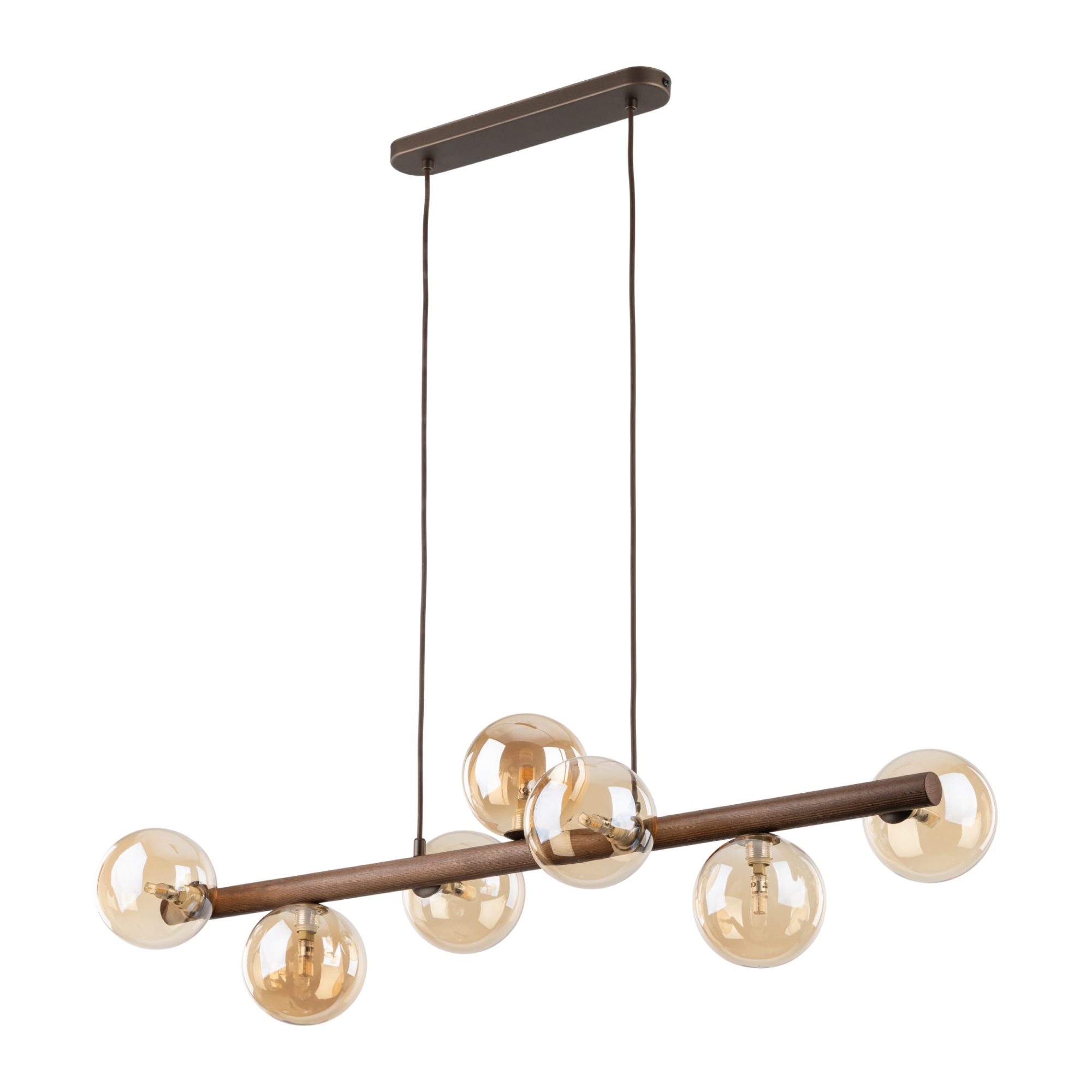 ESTERA WOOD ORZECH BURSZTYN LAMPA WISZĄCA 7XG9