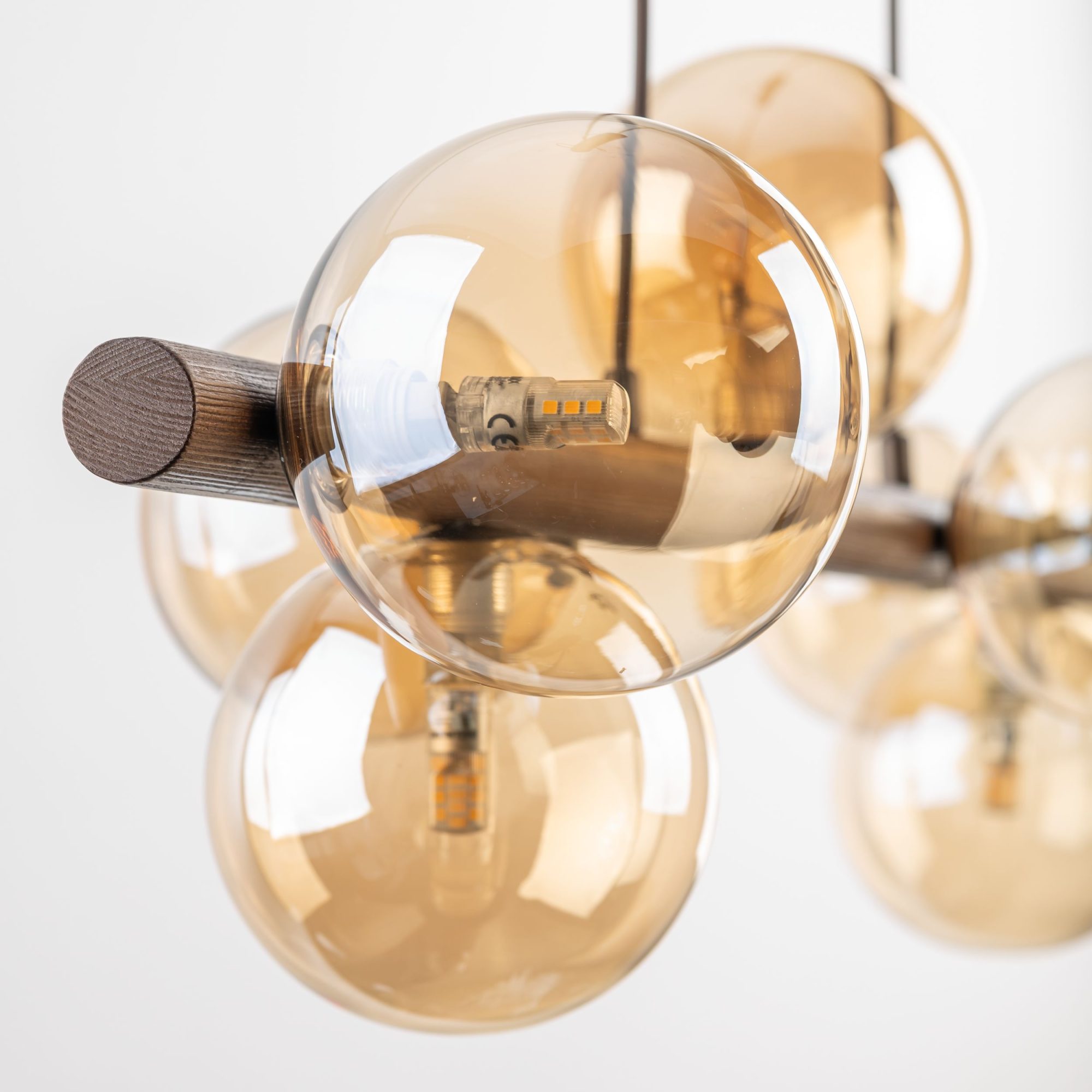 ESTERA WOOD ORZECH BURSZTYN LAMPA WISZĄCA 7XG9 - obrazek 3