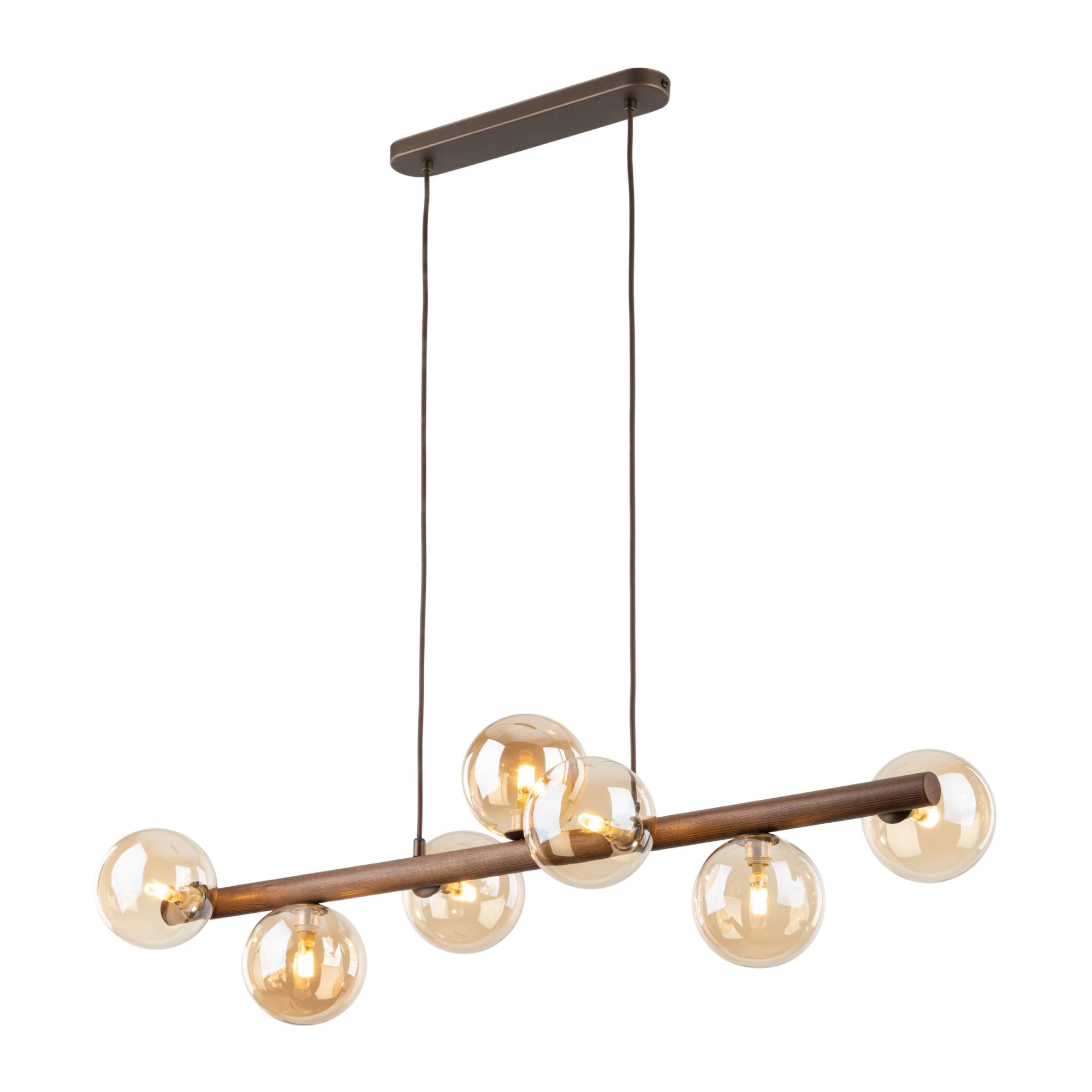 ESTERA WOOD ORZECH BURSZTYN LAMPA WISZĄCA 7XG9 - obrazek 6
