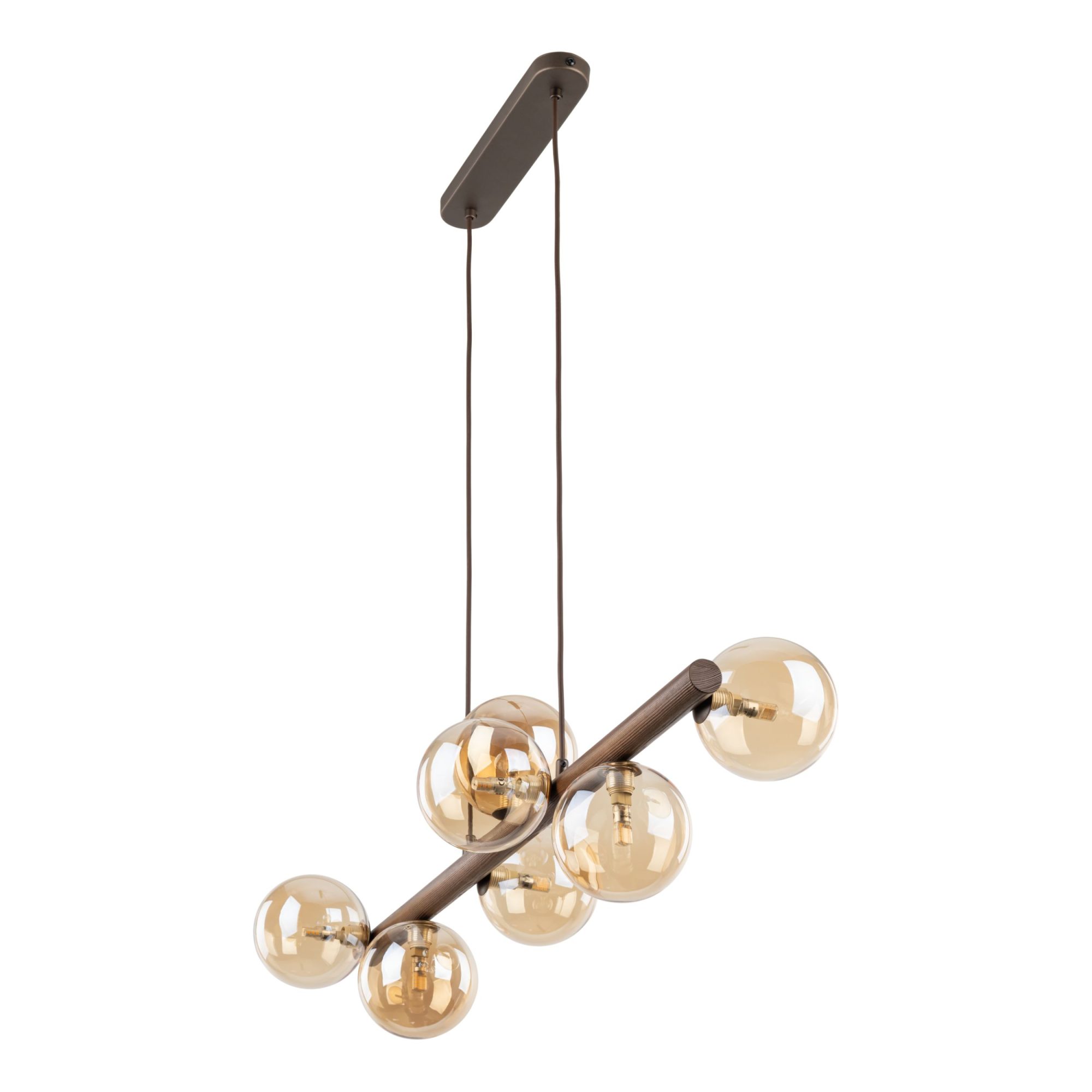 ESTERA WOOD ORZECH BURSZTYN LAMPA WISZĄCA 7XG9 - obrazek 7