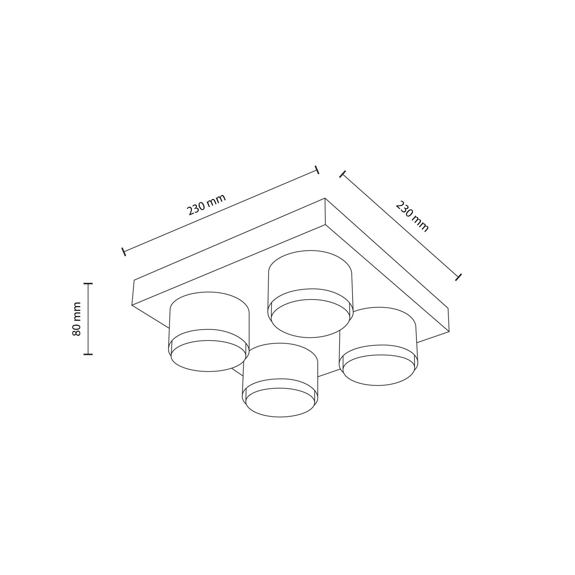 BRIX WHITE LAMPA SUFITOWA 4XGX53 - obrazek 6