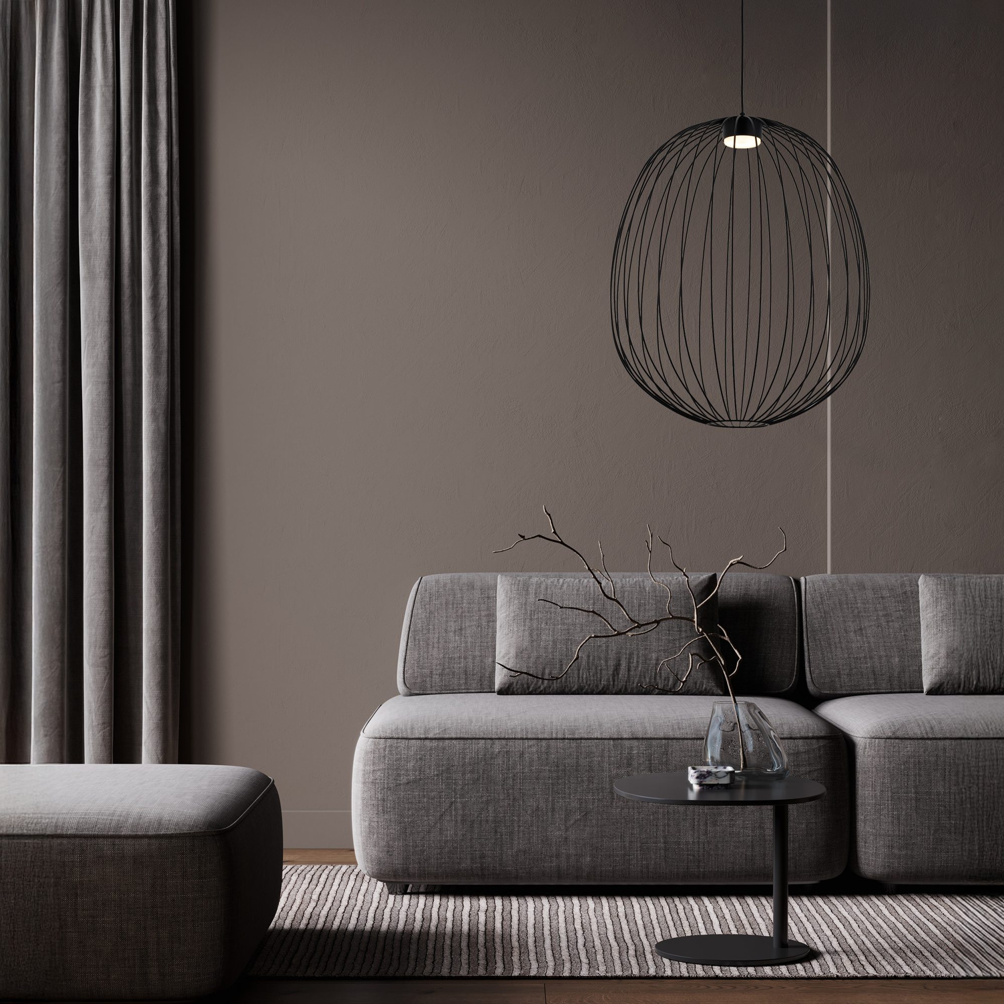 SPHERA L BLACK LAMPA WISZĄCA 1XGX53 - obrazek 2