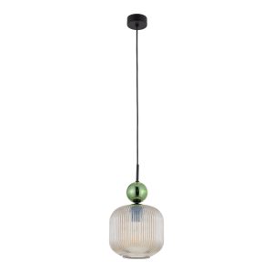SOPHIA BIG GREEN COGNAC LAMPA WISZĄCA 1XE27