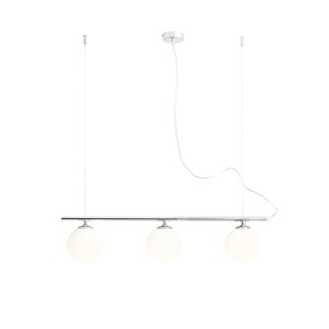 LAMPA WISZĄCĄ BERYL GLASS 3 CHROME