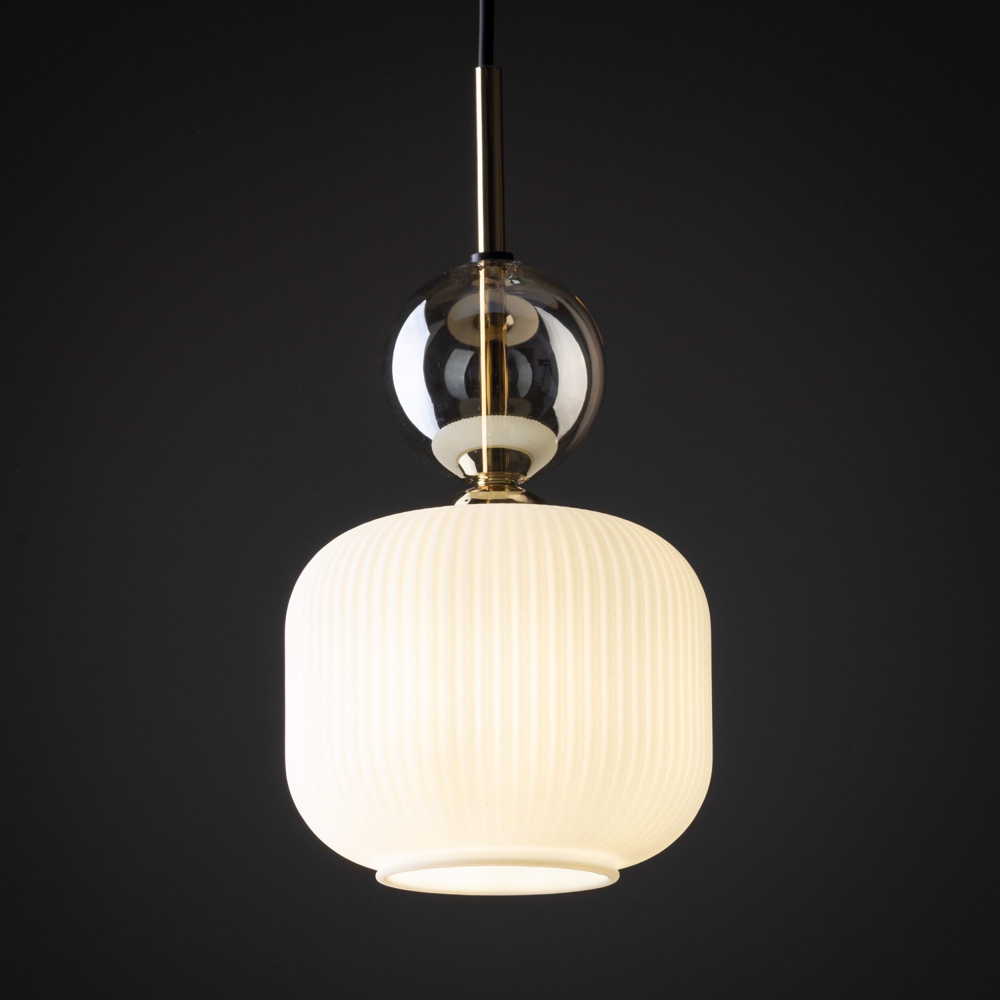 SOPHIA COGNAC WHITE LAMPA WISZACA 1XE14 - obrazek 2