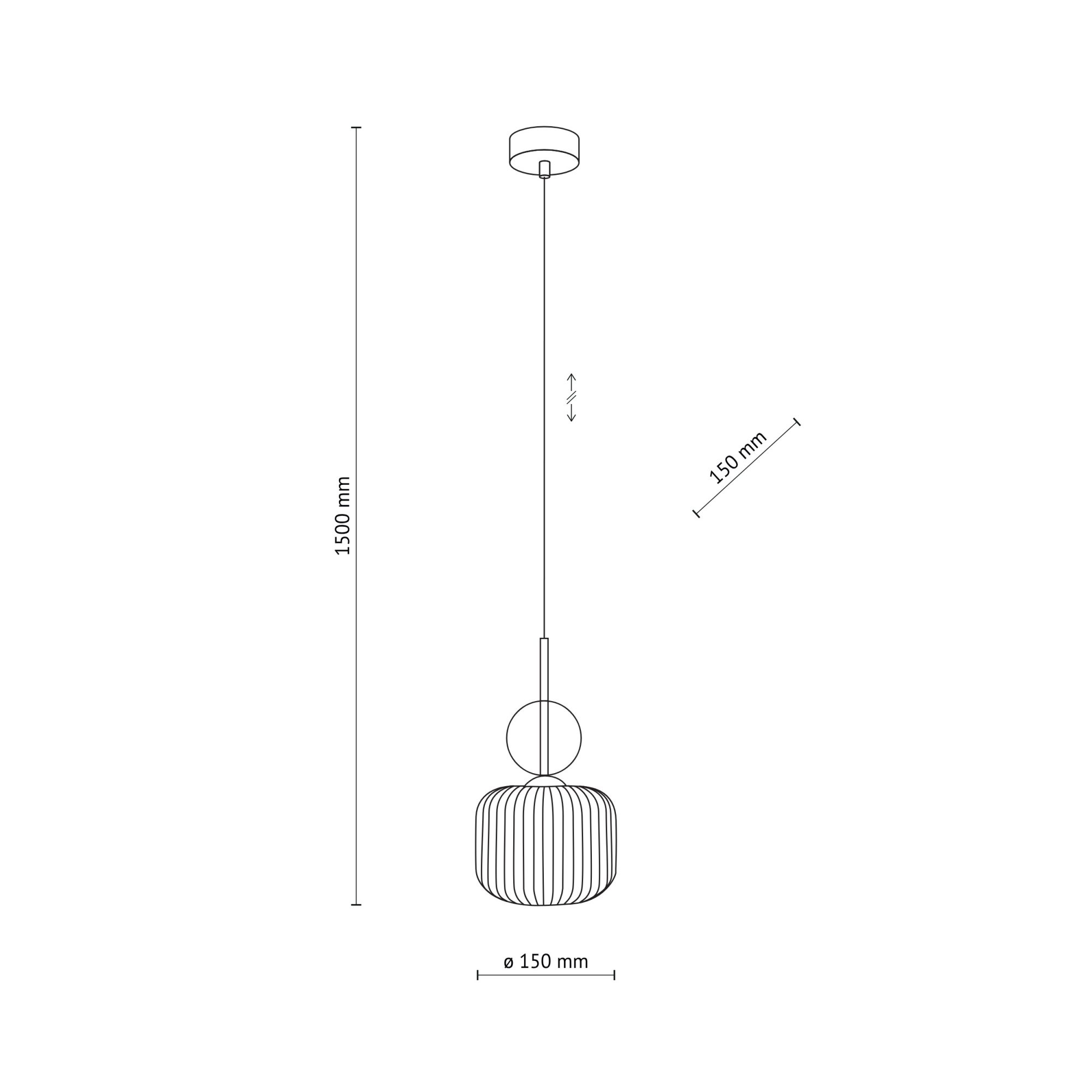 SOPHIA COGNAC WHITE LAMPA WISZACA 1XE14 - obrazek 7