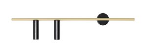 KINKIET TREVO 2 BLACK BRASS (left)
