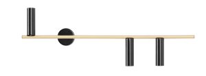 KINKIET TREVO 3 BLACK BRASS (right)