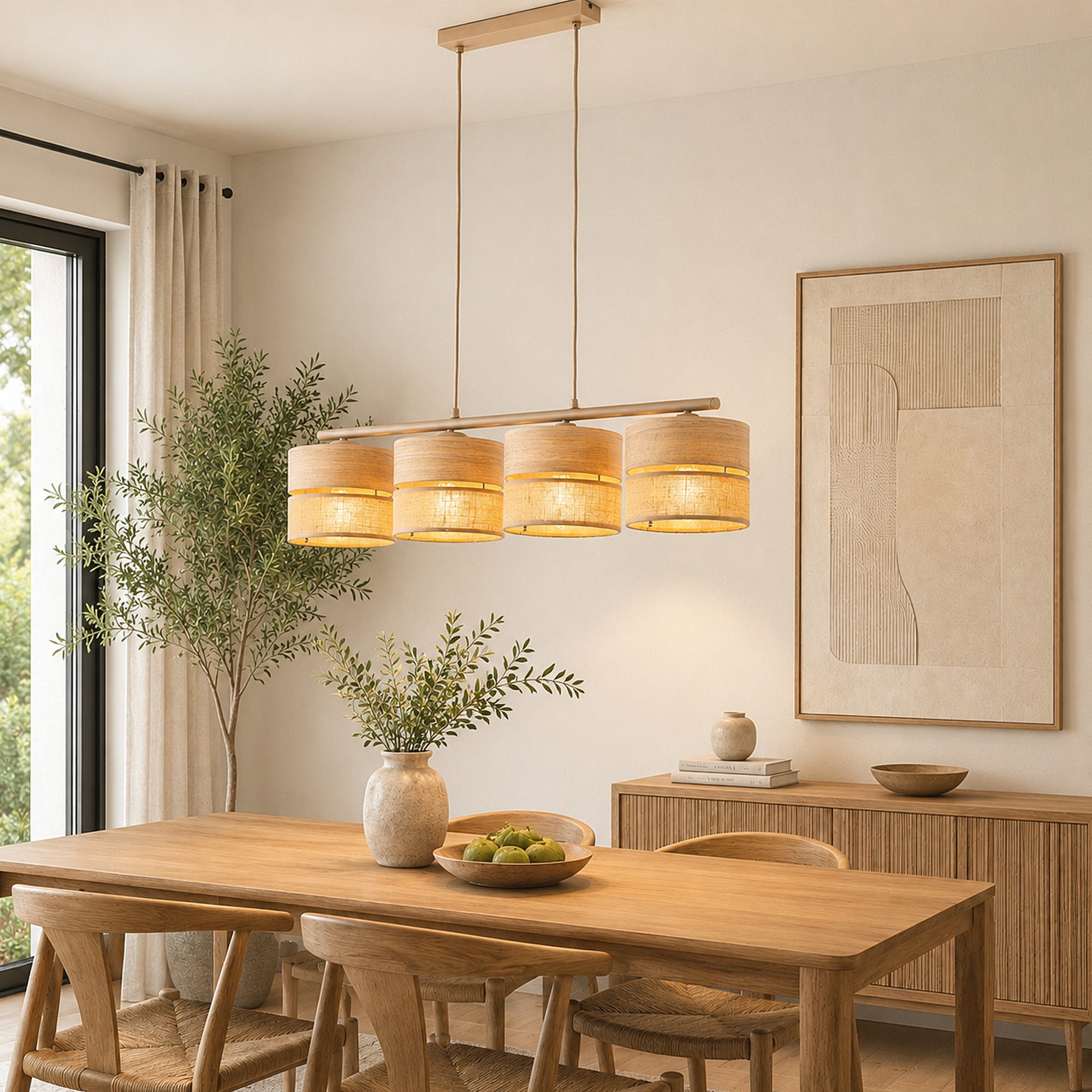 DORMA WOOD JUTA LAMPA WISZĄCA 4XE27 - obrazek 2