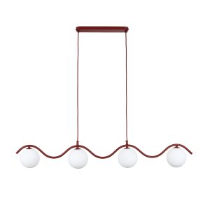 ANCONA BURGUND LAMPA WISZĄCA 4XG9