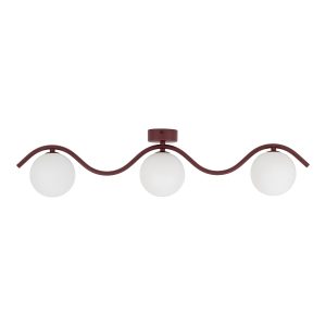 ANCONA BURGUND LAMPA SUFITOWA 3XG9