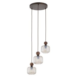 BALLO ORZECH LAMPA WISZĄCA 3XE14 KOŁO