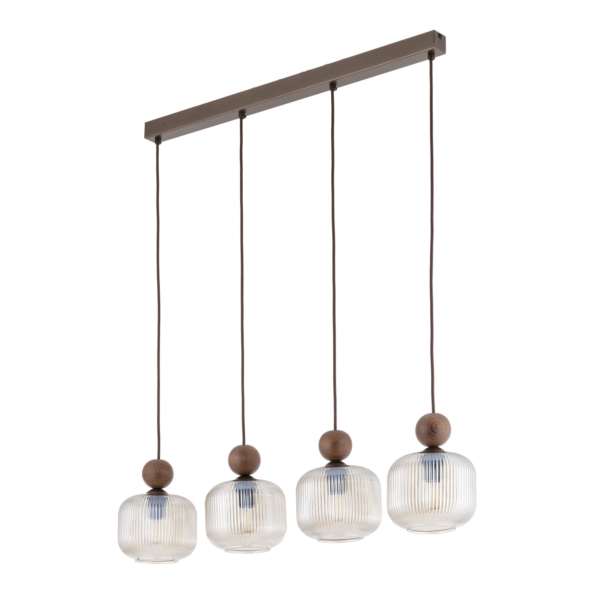 BALLO ORZECH LAMPA WISZĄCA 4XE14 LISTWA
