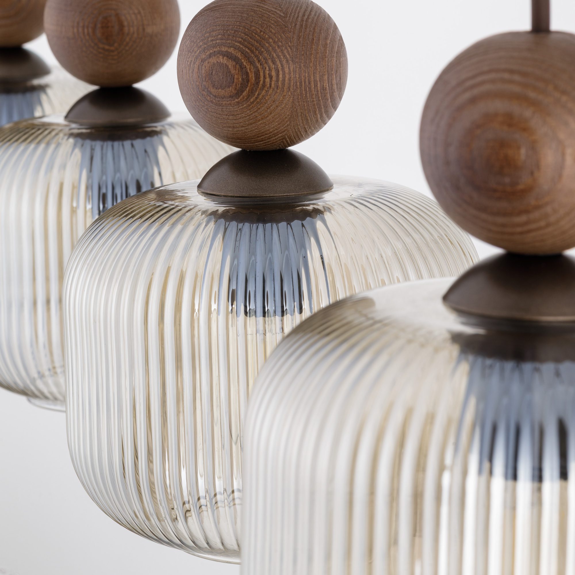 BALLO ORZECH LAMPA WISZĄCA 4XE14 LISTWA - obrazek 3