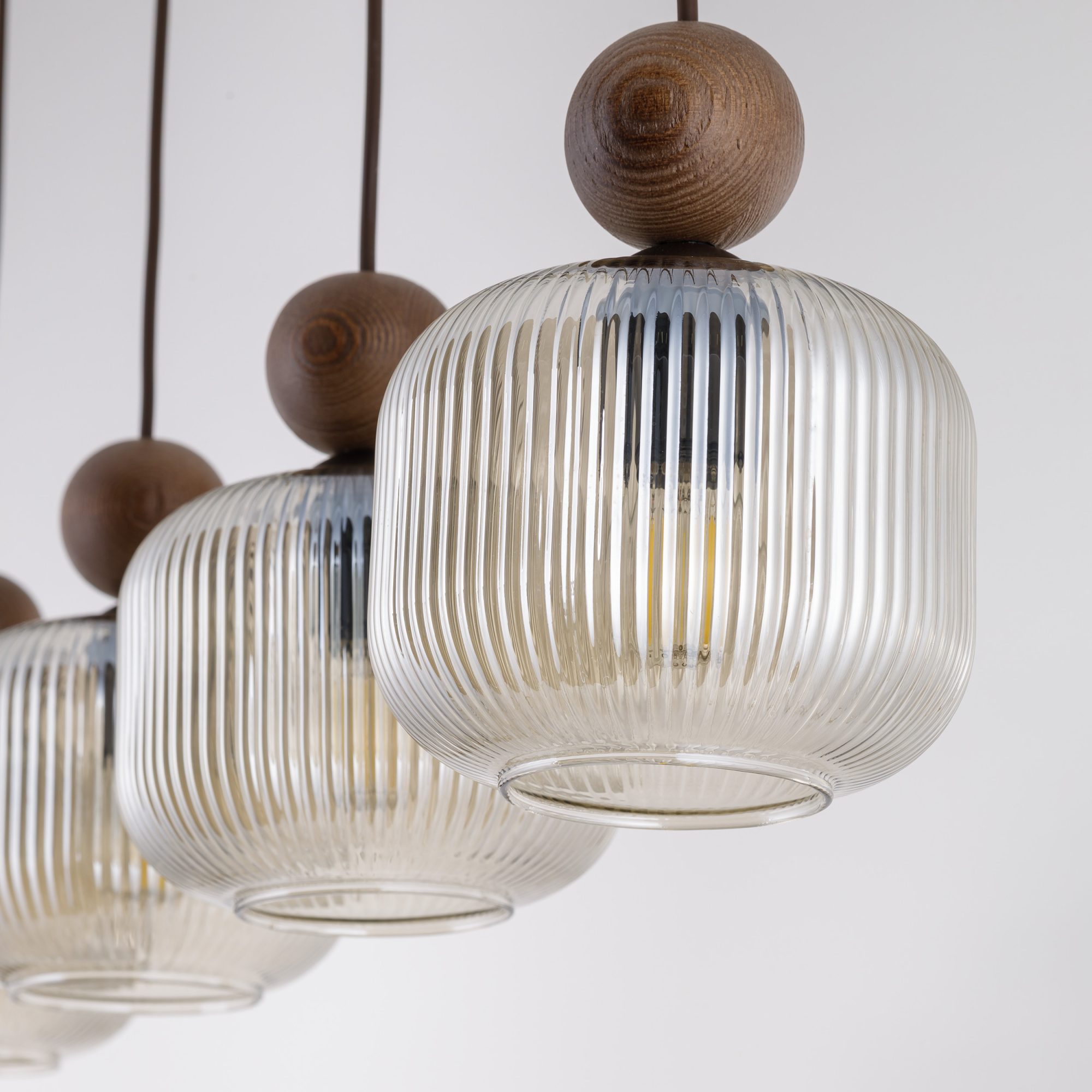 BALLO ORZECH LAMPA WISZĄCA 4XE14 LISTWA - obrazek 4