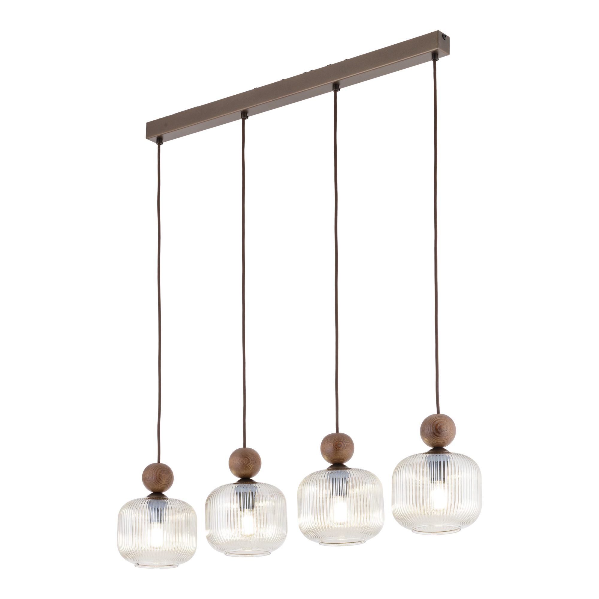 BALLO ORZECH LAMPA WISZĄCA 4XE14 LISTWA - obrazek 6