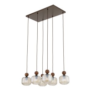 BALLO ORZECH LAMPA WISZĄCA 6XE14