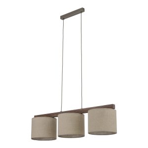 VIGA SHADE ORZECH LAMPA WISZĄCA 3XE27