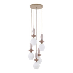 ZEN SABIA FUSO WHITE LAMPA WISZĄCA 5XE14 KOŁO