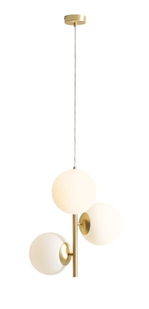 LAMPA WISZĄCA FIN 3 BRASS M