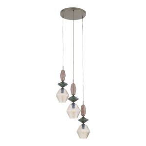 ZEN NEW BROWN FUSO COGNAC LAMPA WISZĄCA 3XE14 KOŁO