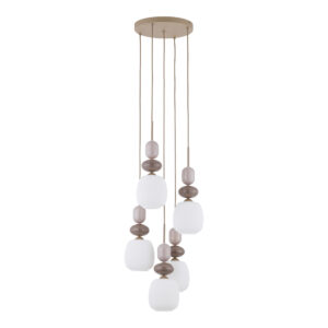 ZEN SABIA BOTTI WHITE LAMPA WISZĄCA 5XE14 KOŁO