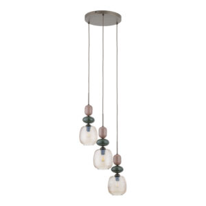 ZEN NEW BROWN BOTTI COGNAC LAMPA WISZĄCA 3XE14 KOŁO