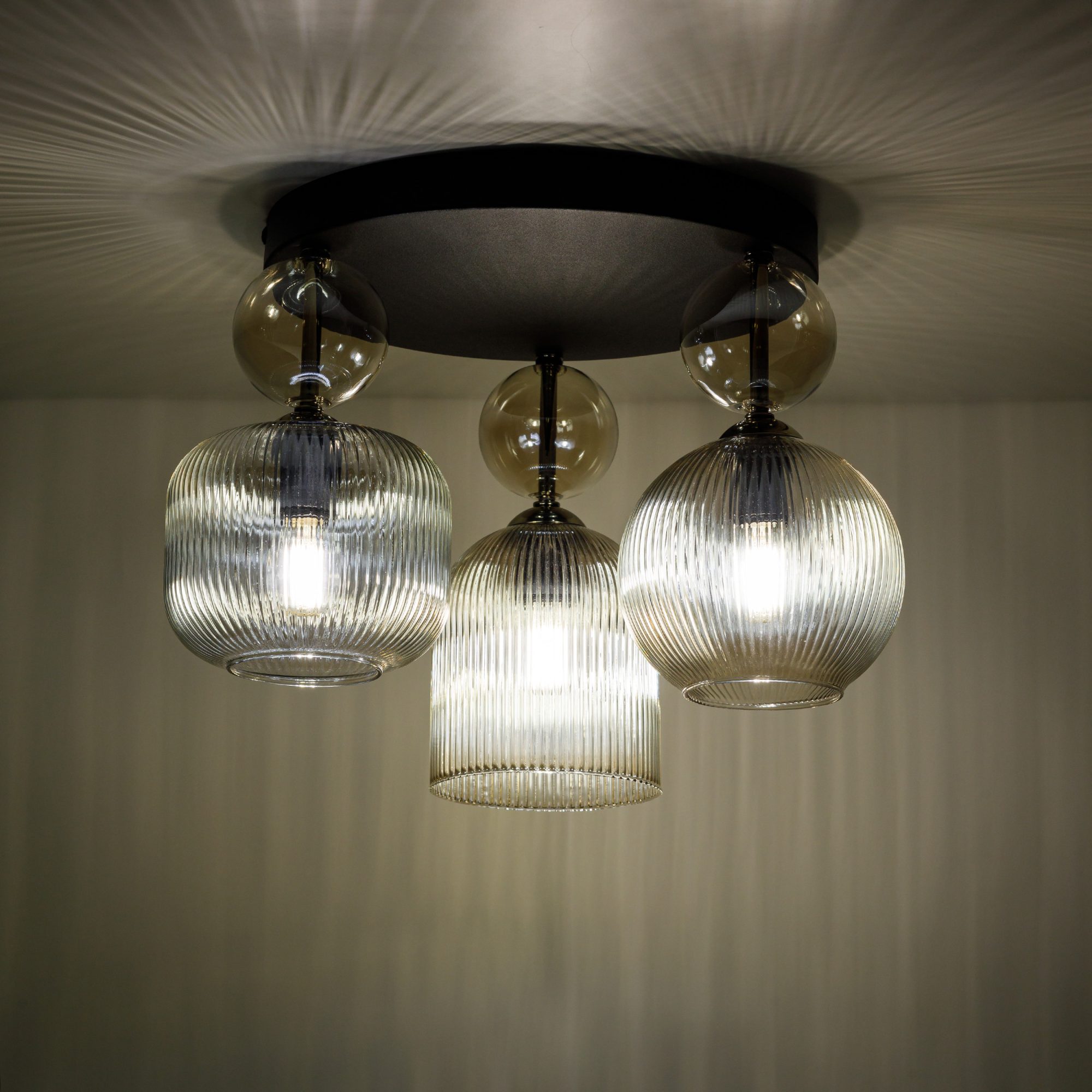 SOPHIA COGNAC LAMPA SUFITOWA 3XE14 - obrazek 2