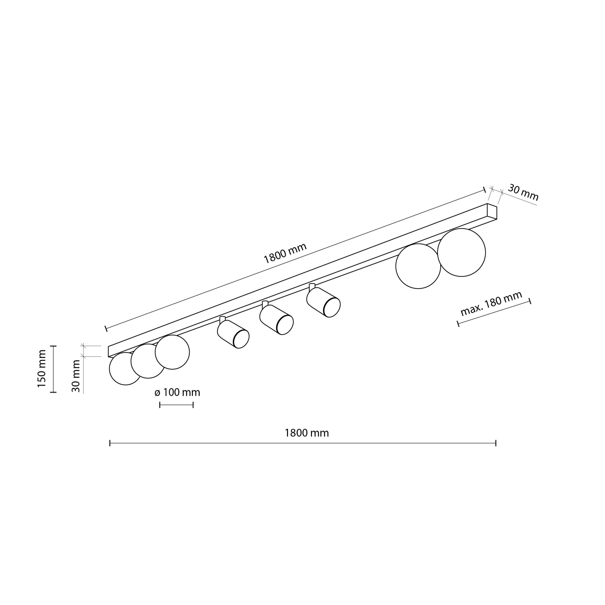 VOX SABIA LAMPA SUFITOWA 8 3XGU10/5XG9 - obrazek 6