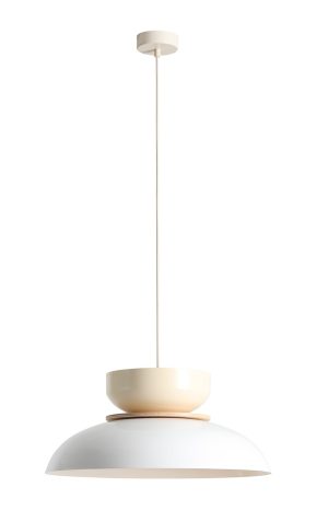LAMPA WISZĄCA ALDO LIGHT WHITE GLOSS + CREAM (47+ 23+ wood)